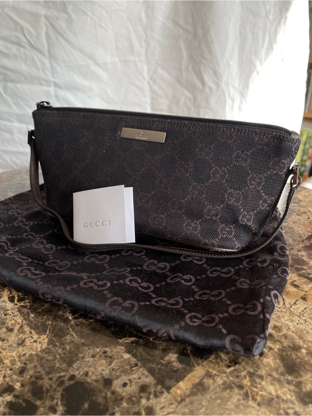 Gucci Denim GG Monogram Boat Pochette